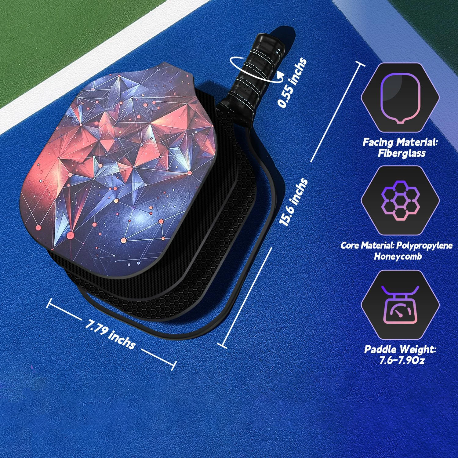 OEM Custom Design Pickleball Paddle with Bag Carbon Fiber 3K T700 Plastic 3K T700 Materials USAPA Certified for Outdoor Sports