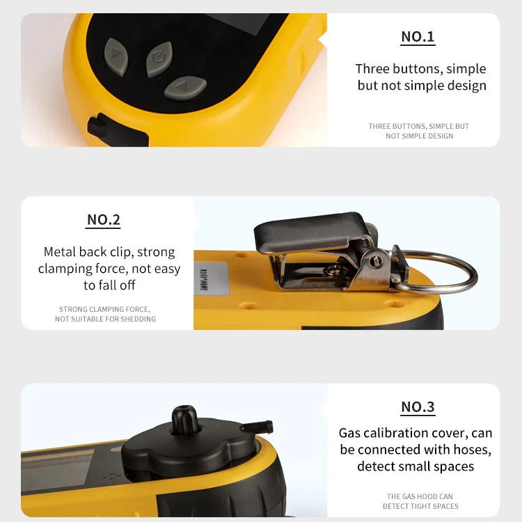 Bosean industrial CO2 CO H2 H2S SO2 portable multi 5 gas detector