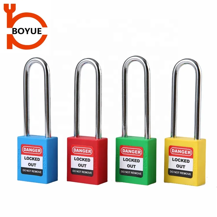 Industrial 76mm Long Steel Shackle Safety Lockout Padlock from China for Tagout and Locks Category