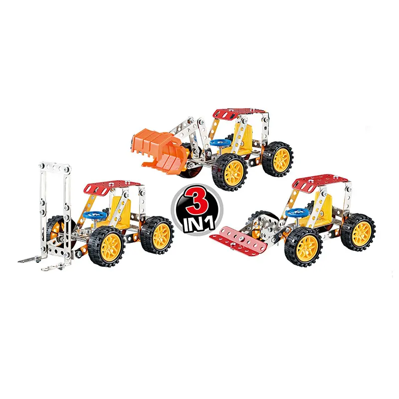 STEM Mechanical Handmade DIY Assembly Model Toys Engineering Alloy Car 3D Metal Puzzles For Kids Gift