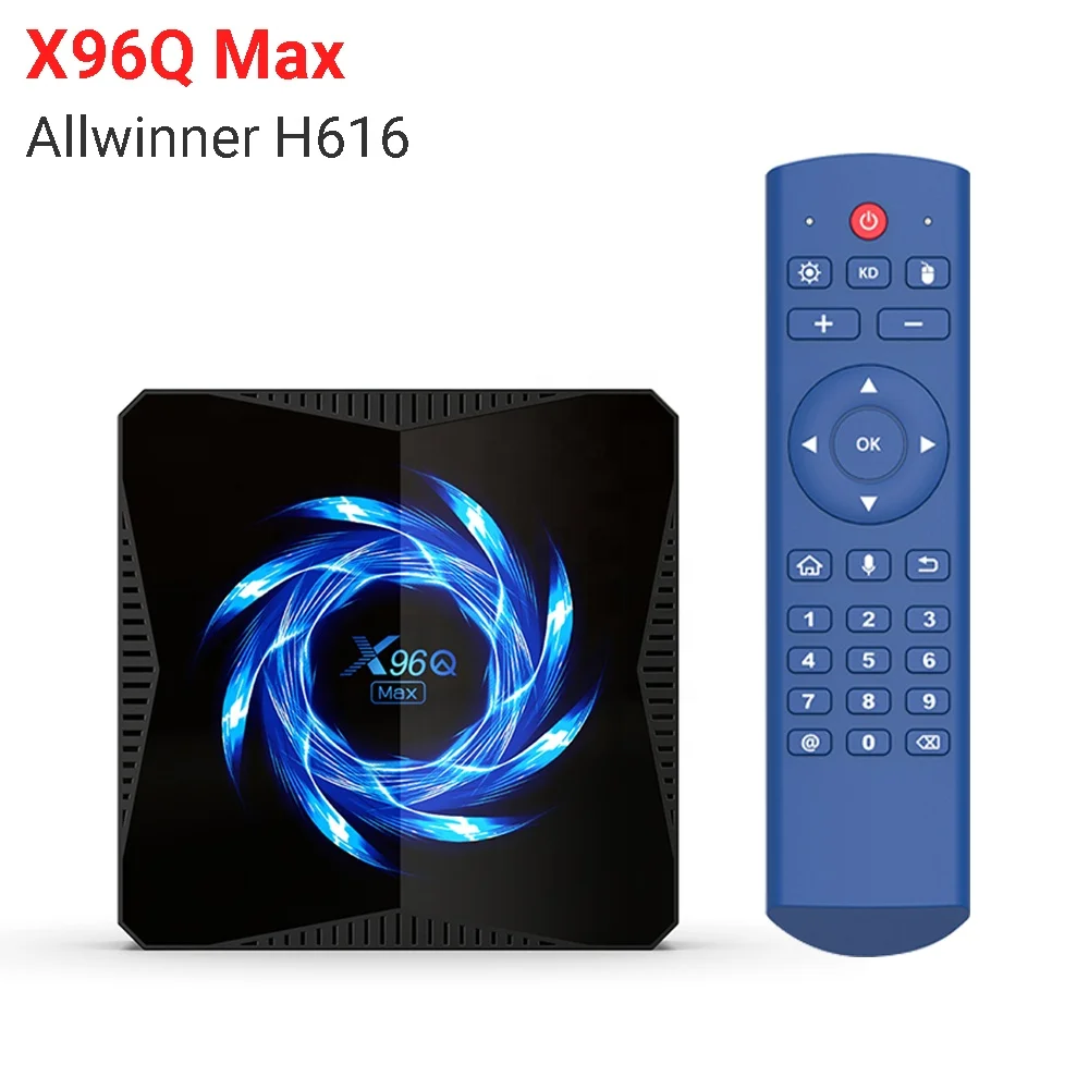 X96Q Max Android 10.0 TV Box Allwinner H616 2.4G&5G Dual WiFi Support 4K/6K BT5.0 H.265 HEVC Set Top Box