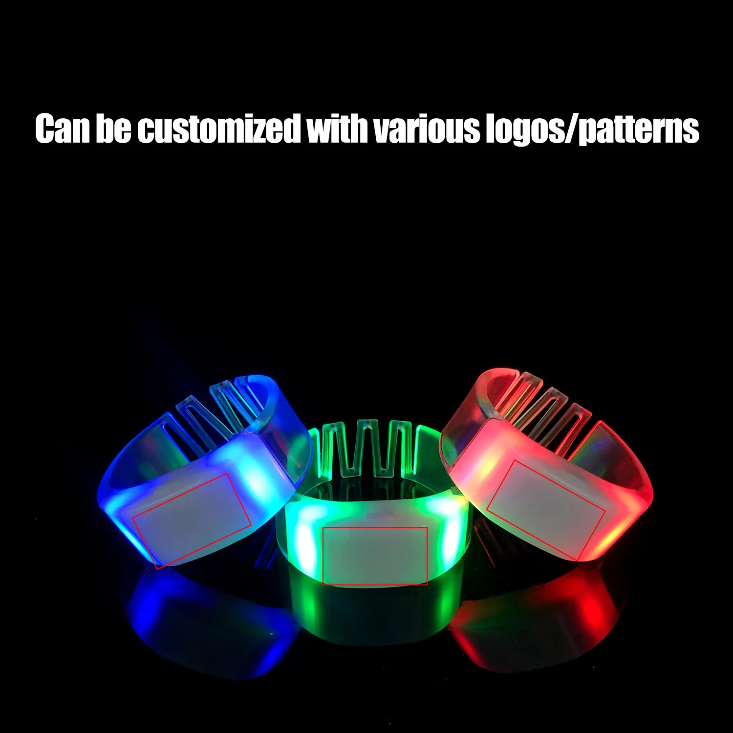 LED Glow Bracelets Light Up Glow in The Dark Party Favors PVC Led Wristbands for Concerts Festivals Game Prizes Sports Rave