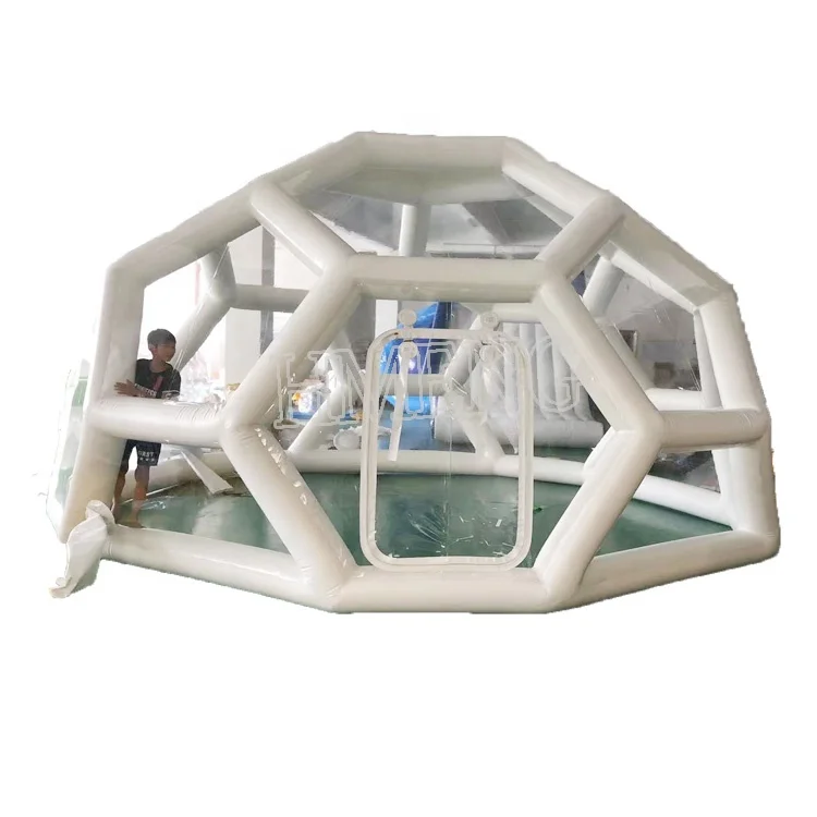 Huanmeng Inflatable Clear Dome Bubble Tent Room Transparent Outdoor Single Tunnel House Tent Hotel