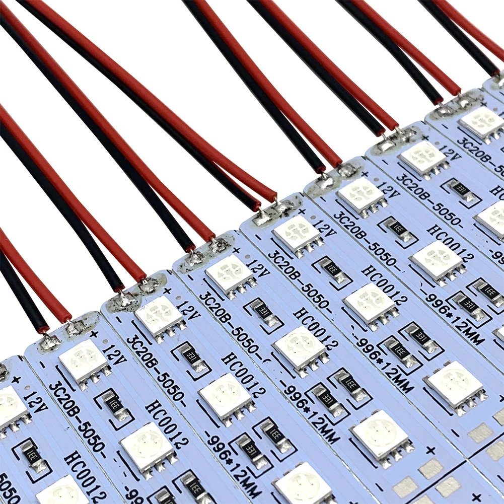 DC 12V 1M LED Bar Light 5050 Full Spectrum Grow Light Strip For Plant Growth  Hard Strip 4 Red 1 Blue