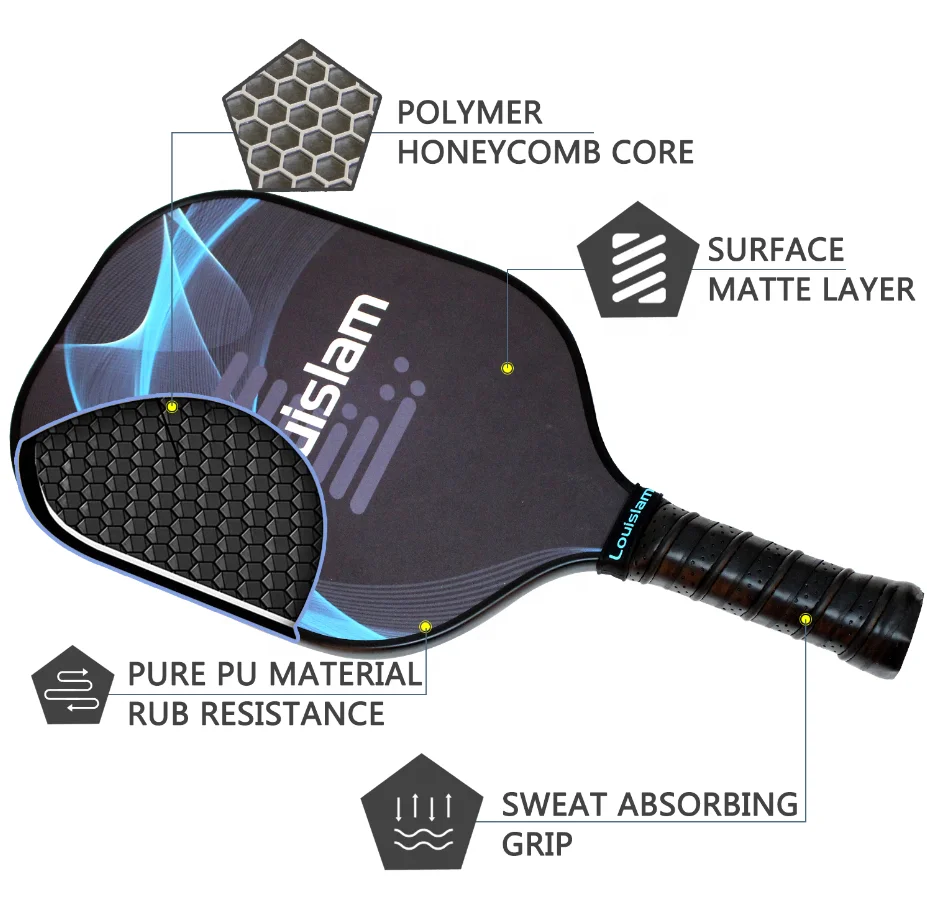 Customized USAPA Top quality OEM graphite carbon fiber pickleball paddle pickle ball from professional manufacturer