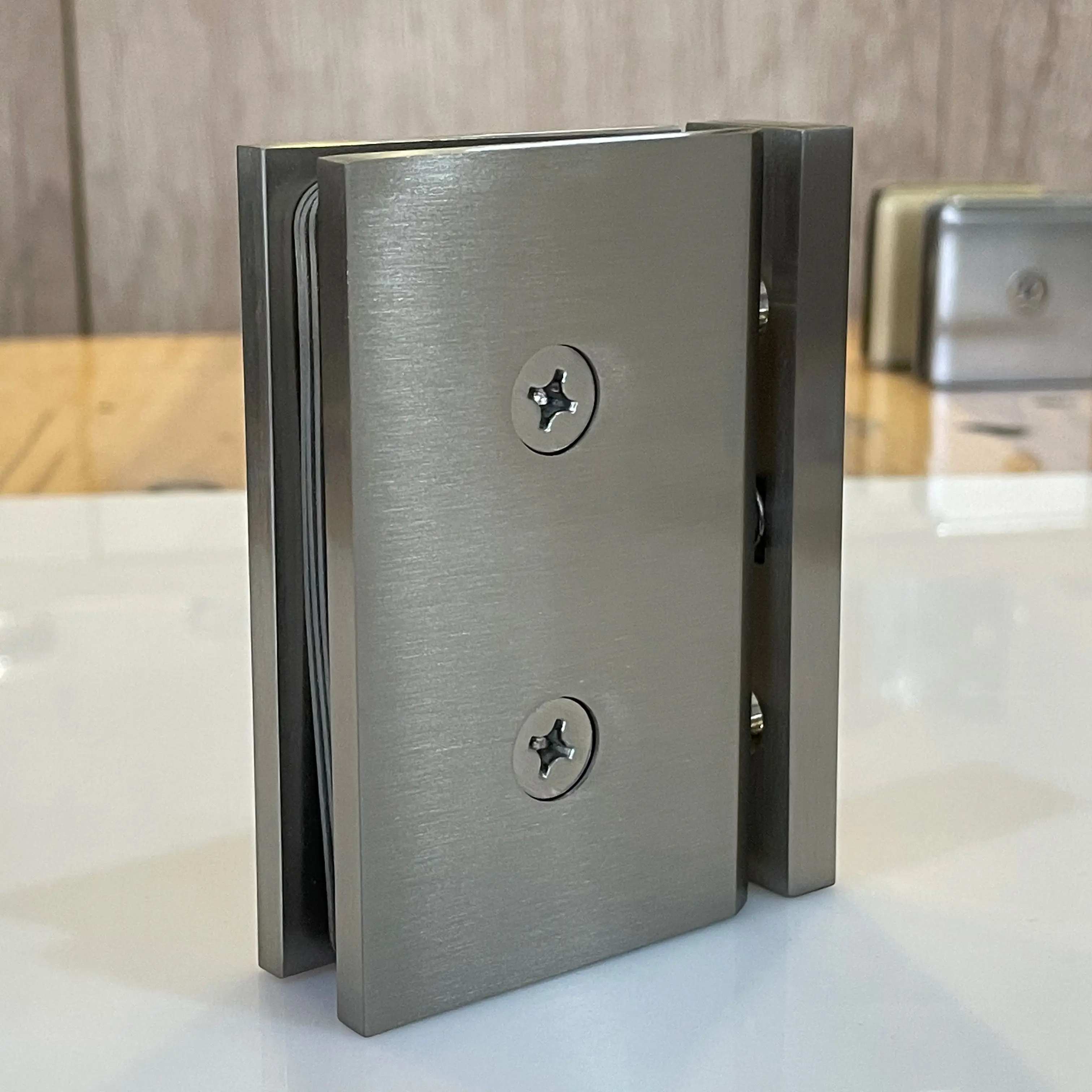 Glass To Wall 360 Degree Shower Door Hinges Brush Brass closer floor hinge for 8 to 12mm glass