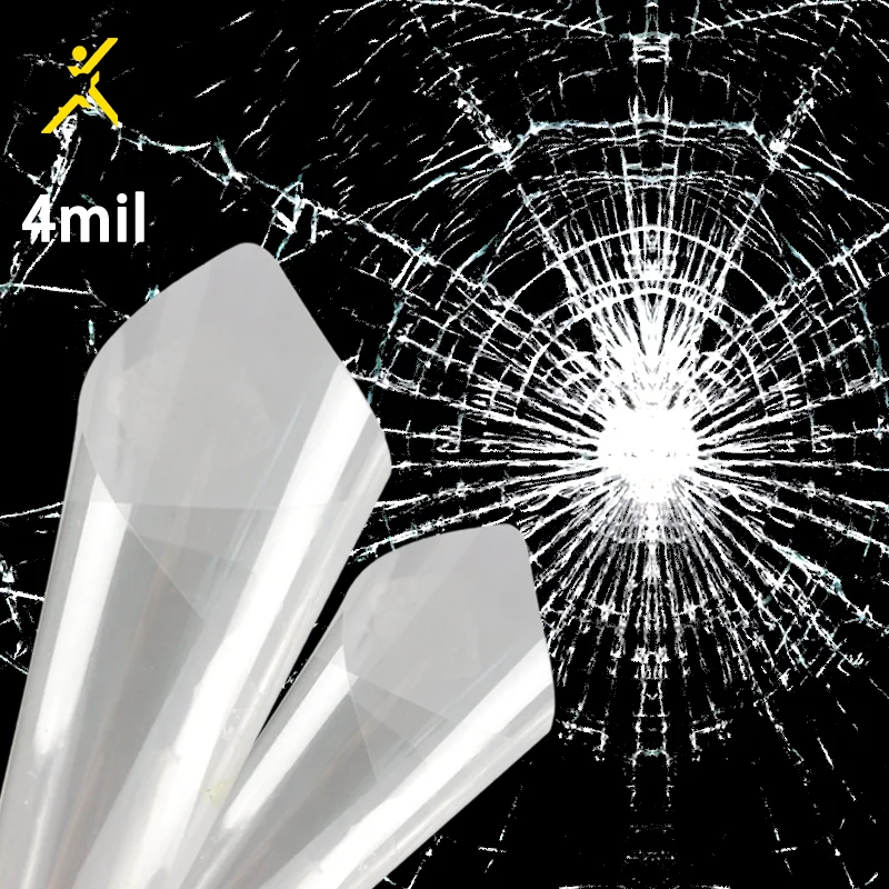 4mil Transparent Building Film Heat Insulation Explosion Proof Safety Film Glass Protective Film
