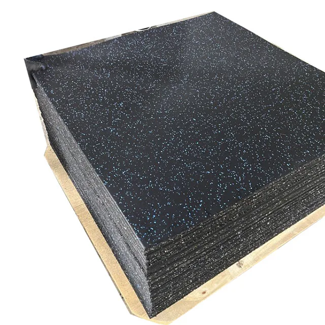 15mm Black Rubber Gym Flooring Tiles 1m x 1m