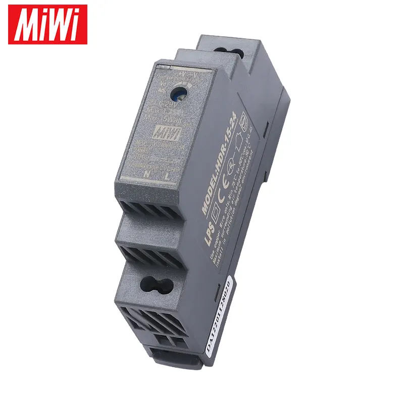 MiWi HDR-15-48 High quality din rail SMPS ac 230v to dc 48v power supply 15w with 2 years warranty