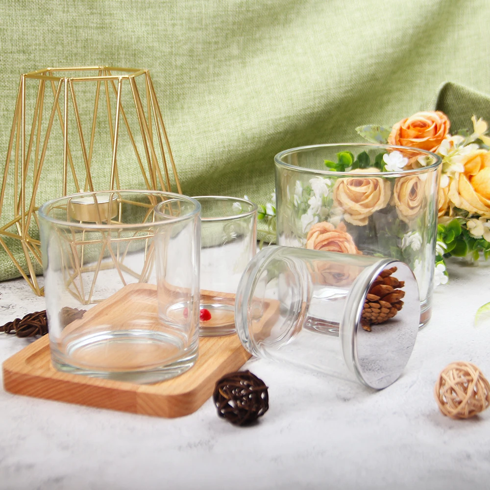Jars For Candle / Luxury Candle Jar With Lid / Extra Large Candle Jar Wholesale Unique Candle Jar Glass Candle Jar With Lid