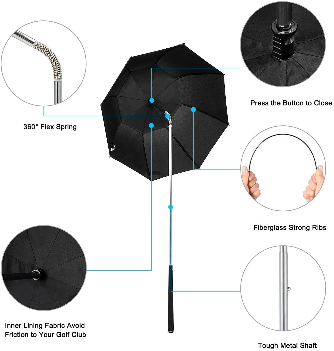 Flex Golf Club Umbrella