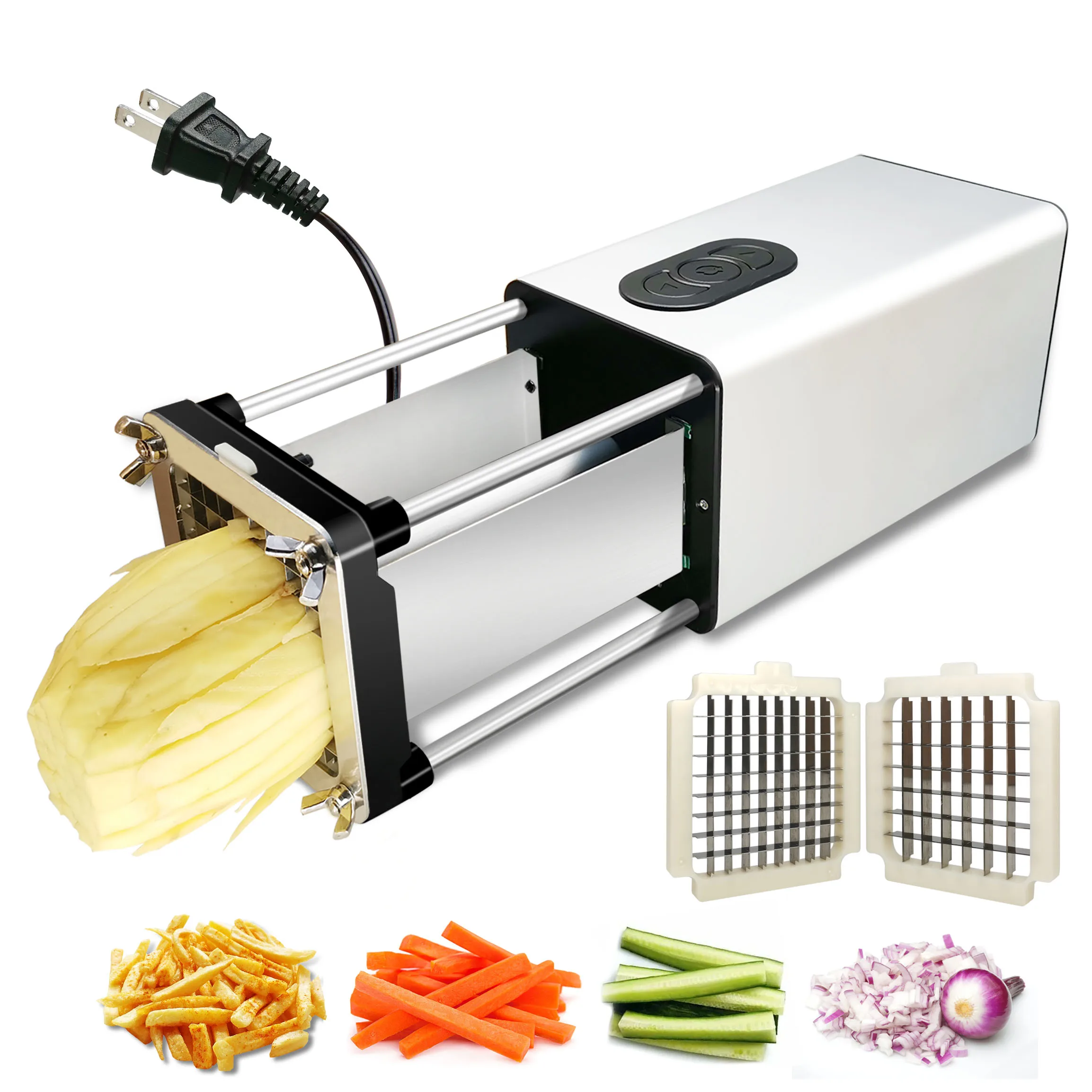 Household potato slicer French Fry Cutter Stainless Steel Auto Potato Cutter French Fry Cutter Slicer Potato Chips Maker