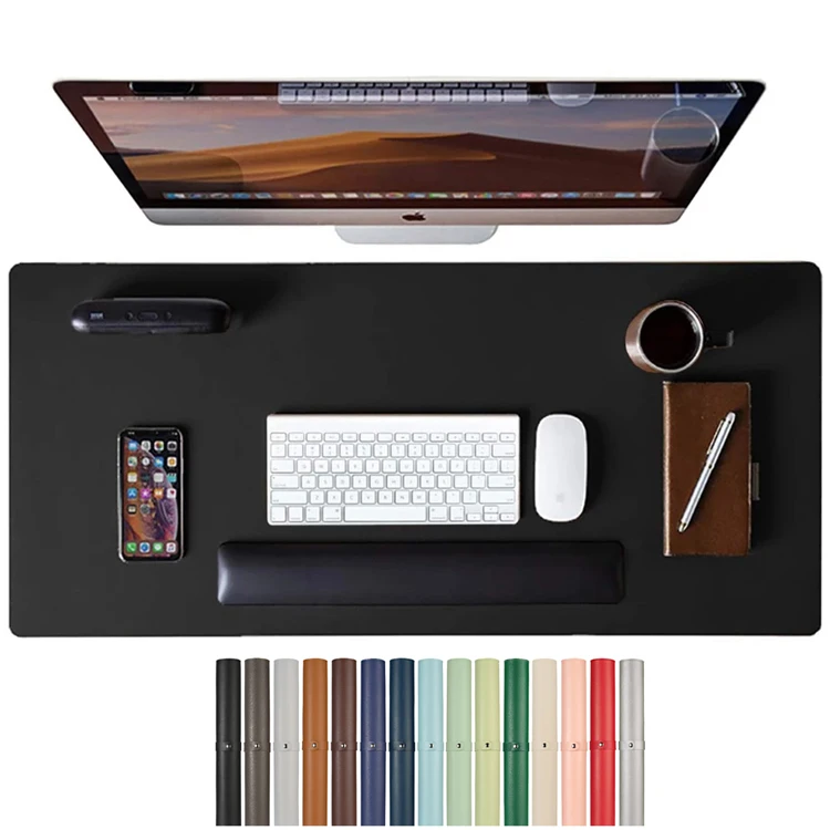  Custom E-sports Gaming Printed keyboard Pad Non Slip Material PVC PU Leather Protector Desk Mat Computer