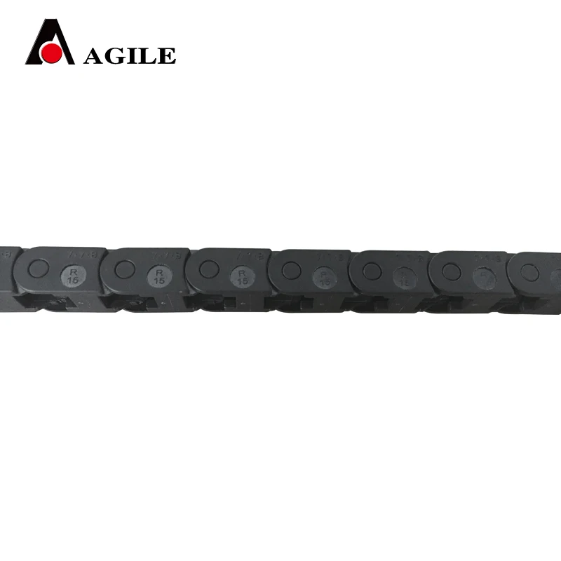 7*7 mm nylon both side bending cable chain for shoe making machine