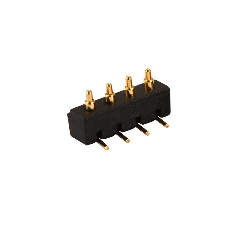 Оптовая продажа 4Pin изгиб 90 градусов Весна пружинный контакт Пружинные контакты SMT/SMD разъем для мужчин и женщин магнитный Смарт