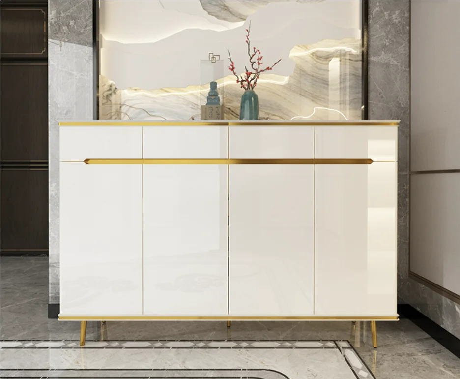Modern light luxury living room furniture high density board cabinet shoes storage shoe cabinet
