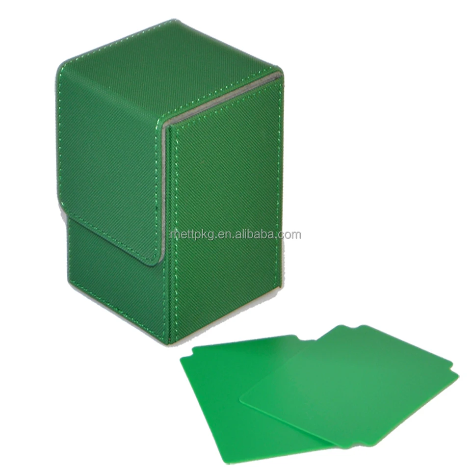 Wholesale Tarot Yugioh Cards Two Layers  Glossy Lamination Custom Plastic Leather Card Deck Boxes