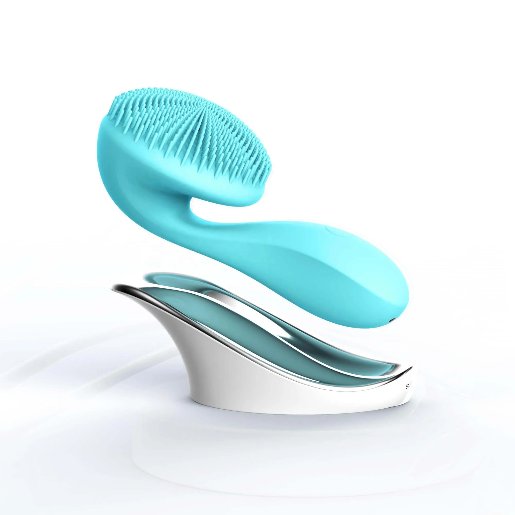 clean face brush deep cleansing ems vibration  electric silicone face brush facial cleansing brush