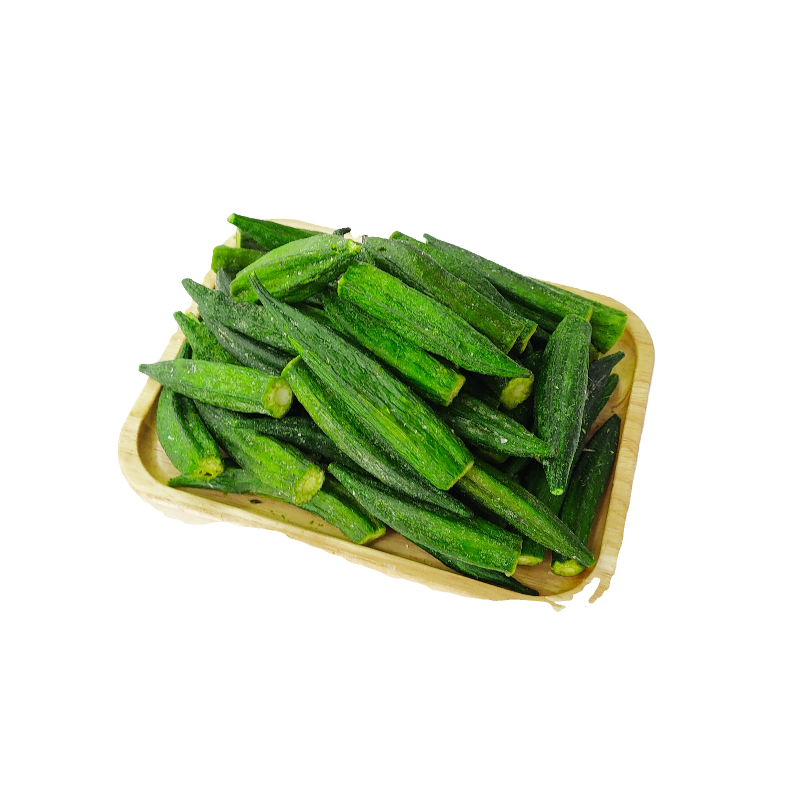 Okra четкие vf вакуумные Жареные Чипсы закуски с фруктами и овощами 100% природа OEM