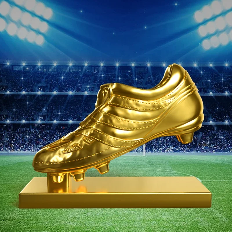 European and American style golden boots trophy football game creative trophy football shoes award souvenir ornaments