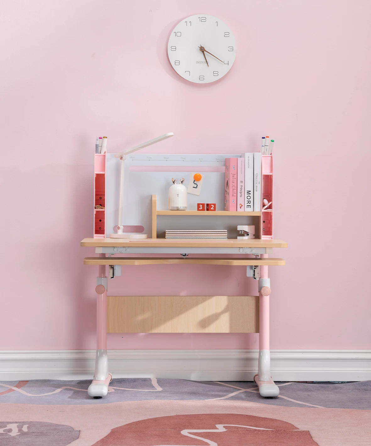 small school using table pink and blue table for child studying reading and painting high quality kids furniture