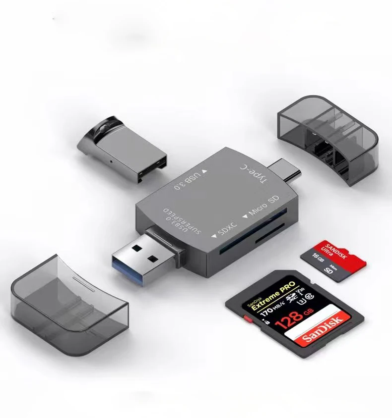 Металлический usb 3 0 type-c в 1 кард-ридер otg высокоскоростной SD