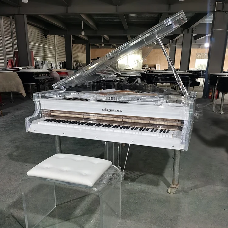 KG-186 Luxury and high-end professional hotel acrylic grand Acoustic piano