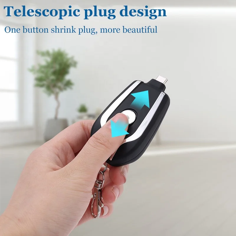 Cute Finger Emergency External battery 1500 mAh Mini Keychain Charger Pod power source portable 1200mAh Power Bank for iphone