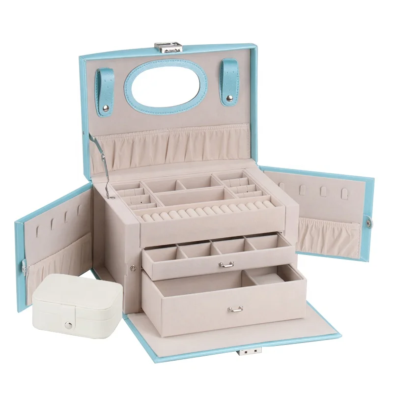 BMD роскошные кожаные ювелирные изделия Подарочная коробка безделушка коробка Малый бизнес идеи дома PU17011-N1902C1c