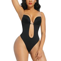 Waistdear Dropshipping Women Slimming Thong Tummy Control  Abdomen Control backless women Shapewear Body Shaper bodysuit