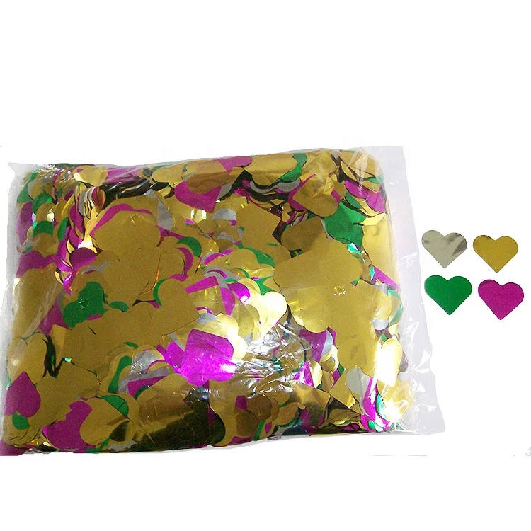 Wedding Birthday Party Decorations Rectangular Metallic Confetti Star heart love shape gold metallic confetti