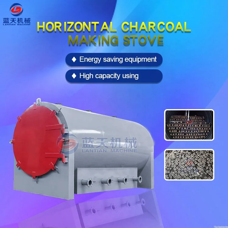 Hard wood lump charcoal making machine bbq lump charcoal machine