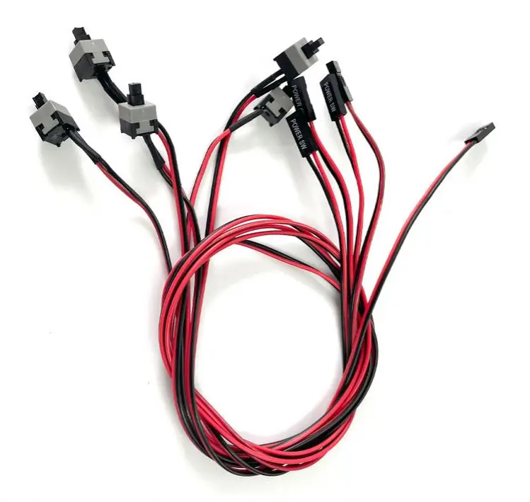 45cm Long Power Button Switch Cable for PC Switches Reset Computer Power Momentary Automatically Reset Push Button