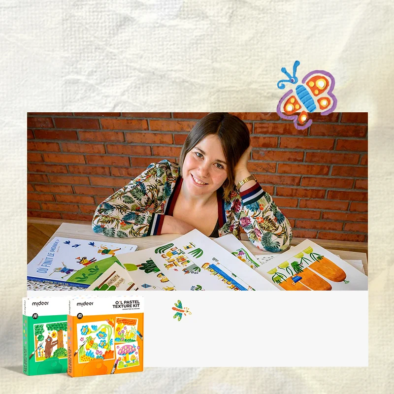 mideer MD1283 Oil Pastel Texture Kit - Springtime Blossoms  Child painting KID CRAYON