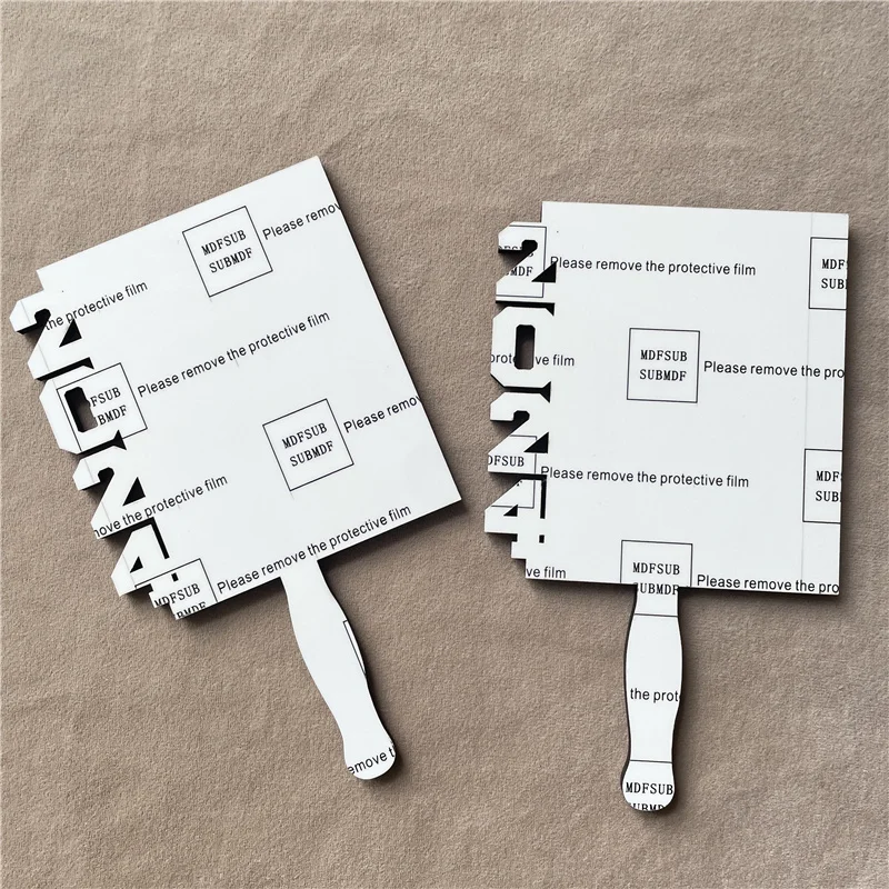 MDFSUB wholesale price new 2024 can customized sublimation paddle fan wedding church fan sublimation blanks 2024 paddles fan