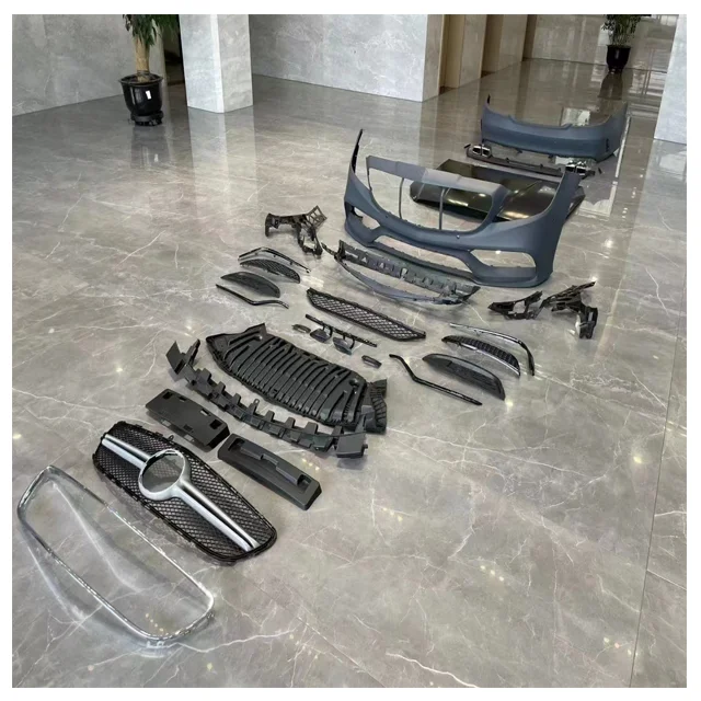 W218 Bodykit Rear Spoiler Side Skirt Front Lip Upgrade CLS63 AMG Bodykit For Mercedes BenZ CLS W218 2015 2016 2017 2018