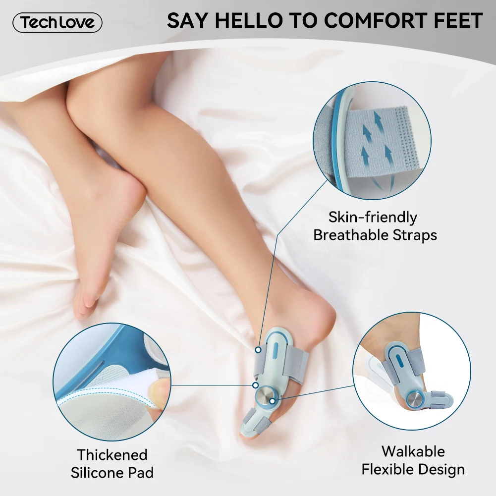 Tenicore Big Toe Straightener Splint Bunion Corrector Hallux Valgus Orthopedic Bunion Toe Straightener Joints Fixation Brace
