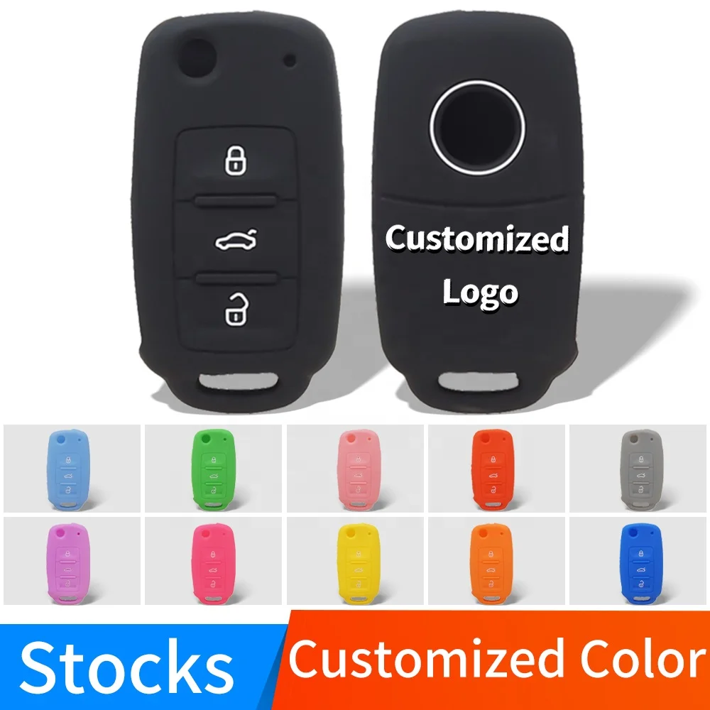 Silicone Car Key Cover Case for TOYOTA Avensis Camry Corolla 3 Button Remote Key Holder Bag Protection Car Accessory