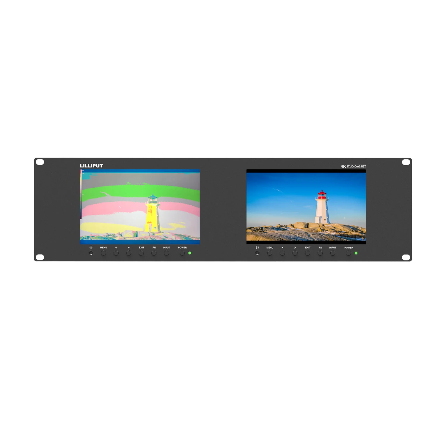 Lilliput 3RU Rackmount Monitor with HDMI 2.0 and 3G-SDI input output Remote control broadcast monitor
