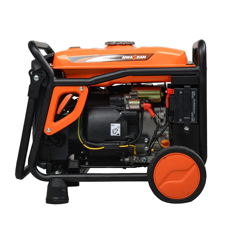 Портативный бензиновый генератор Hwasdan с открытой рамой 4 кВт 4000 Вт домашний небольшой инверторный колесом