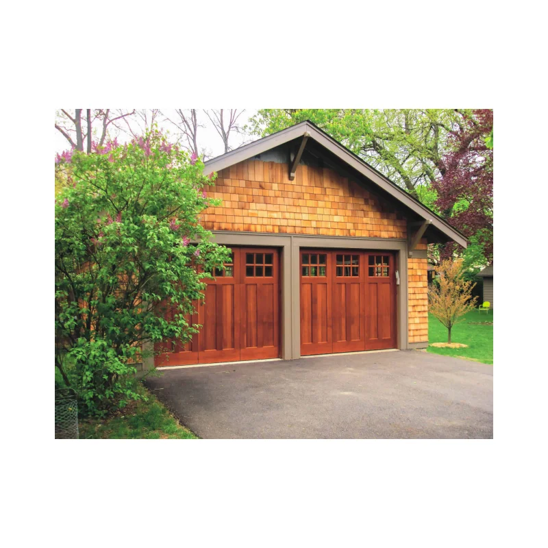 Mahogany Wood Sectional Garage Door Aluminum Overhead Insulated 9x8 Flap Wooden Garage Door  walnut wooden garage door on Sale