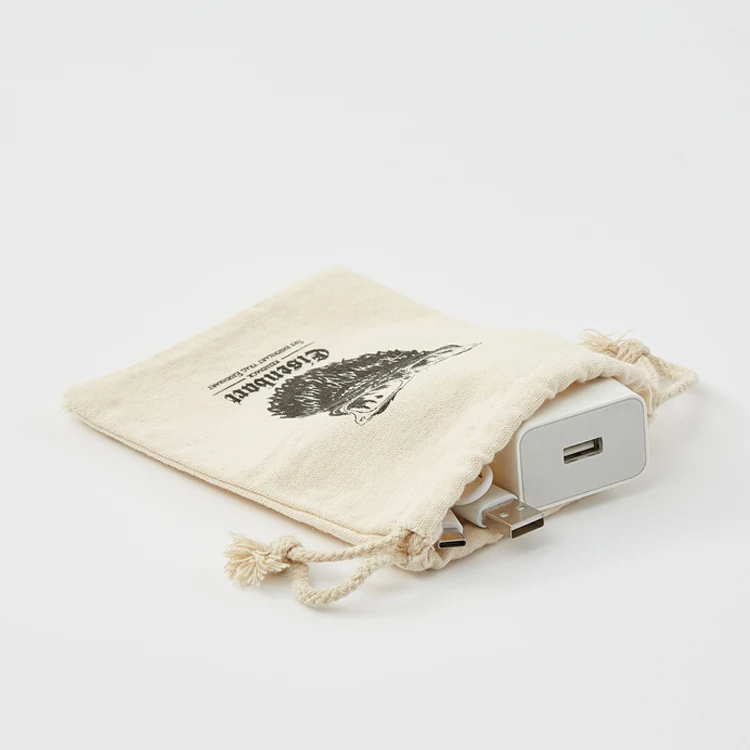 Wholesale custom small drawstring jute bag colored with printed logo hemp burlap bags for gift package eco cotton bag pouch