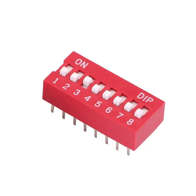 HXS 2.54 DIP Switch 2 BIT 2.54MM RED DIRECT DIAL SWITCH