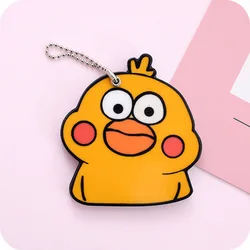 M-58 Gift small mirror manufacturers wholesale portable with keychain small round mirror color optional imitation leather makeup