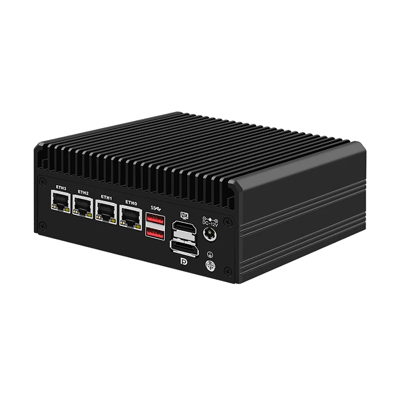 Новейший однотонный маршрутизатор межсетевого экрана In-tel i3 N305 N100 4 * i226-V 2 5 г безвентиляторный мини-ПК DDR4 PCIe3.0x4 MSATA HD + DP NAS pfSense Proxmox