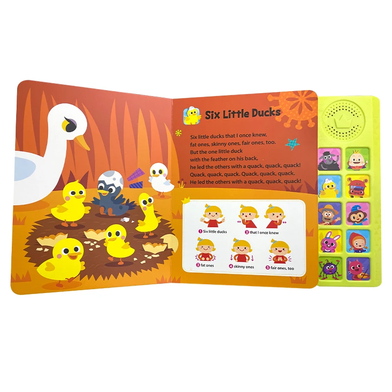 OEM Baby Book Talking Push Button Sound Book Educational Learning Touch Electronic Book for Children