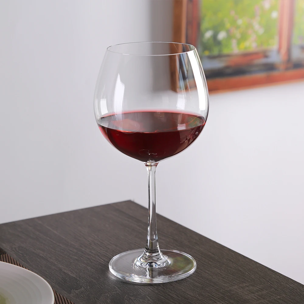 HUAPENG 23oz Luxury Wine Glasses Lead-Free Crystal Vintage Design Long Stem Top Seller Stone Island Christmas Drinking Gift