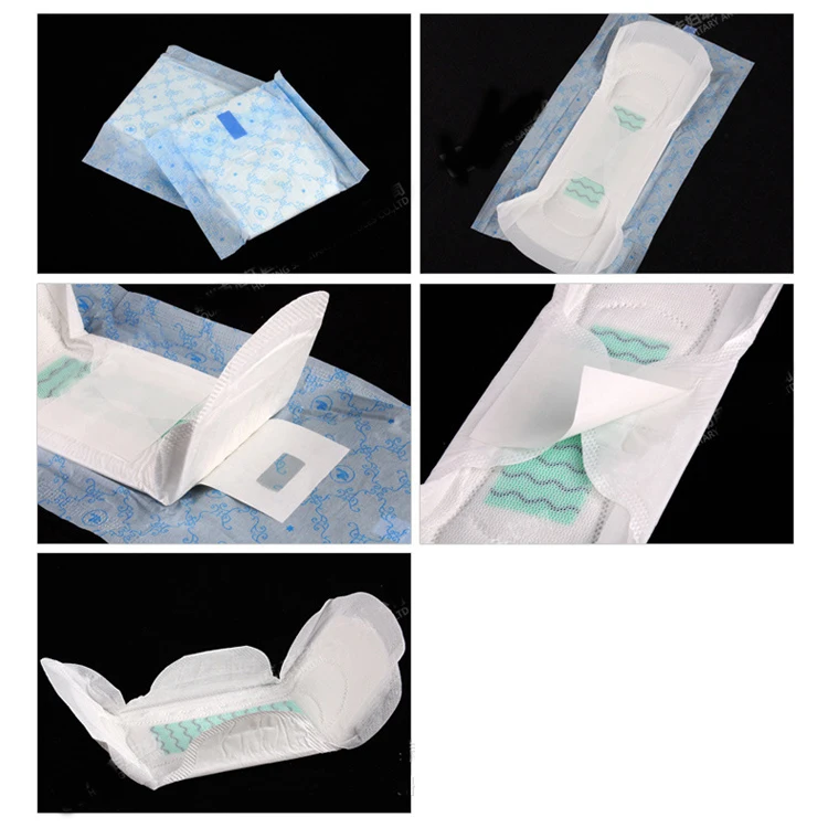 OEM ODM Pure White Biodegradable Menstrual Pad Soft and Anti-Rash Organic Cotton Sanitary Napkin Eco-Friendly