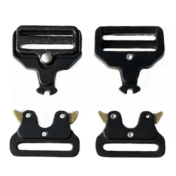 Custom 38mm Webbing Best Quality Webbing Bulk Adjustable Metal Quick Fast Side Release Outdoor Tactics Belt Buckle