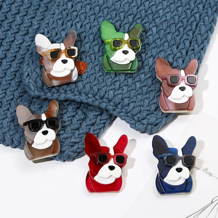 Factory Direct Sales Portrait Safety Pins Coat Badges Cute Clothing Accessories Enamel Flower Cartoon Animal Badges